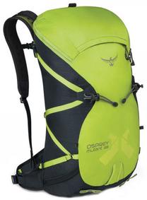 Tūristu mugursoma Osprey, melna krās./zaļa krās., 28 l