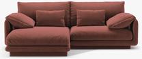 Kampinė sofa Micadoni Torino MIC_LC_S_184_F1_TORINO3, tamsiai rožinė sp., kairinė, 220 x 170 cm x 83 cm