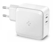 Telefono įkroviklis Spigen PE2007EU, 2 x USB-C, balta sp., 60 W