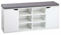 Apavu skapis Kesper, balta krās./pelēka krās., 103 cm x 30.5 cm x 48 cm