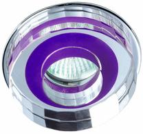 Светильник потолочный CristalRecord Avalio, GU5.3, хромовый цв./фиолетовый цв., 100 Вт
