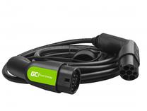 Elektromobiļa uzlādes kabelis Green Cell EV10, type 2, 7 m, 7.2 kW, melna krās.