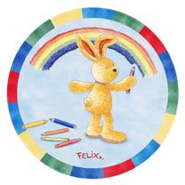 Paklājs Felix The Rabit, daudzkrāsaina, 100 cm x 100 cm
