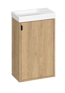 Шкафчик для ванной с раковиной Cersanit, коричневый цв., 21.4 см x 40 см x 64.5 см