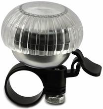 Dviračio skambutis Dunlop Bell With LED Light 175348, aliuminis/plastikas, juoda sp./chromo sp.