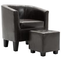 Krėslas VLX Faux Leather 248059, ruda sp., 57 cm x 64 cm x 68 cm