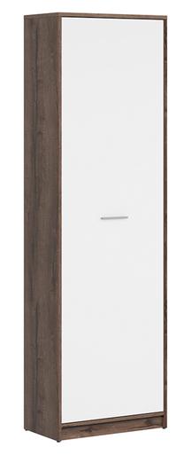 Spinta Nepo Plus S435-REG1D-DMON/BI, balta sp./tamsaus ąžuolo sp., 34 cm x 60 cm x 197 cm