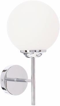 Lampa sienas Candellux Lighting Belweder 21-39811, E14, 1 x 40 W, balta krās. / hroma krās.