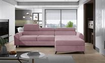 Kampinė sofa Mariall Monolith 63, rožinė sp., dešininė, 190 x 300 cm x 98 cm