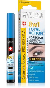 Antakių dažai Eveline Total Action, 10 ml, ruda sp.