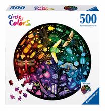 Dėlionė Ravensburger Circle Of Colors Insects 12000820, 26.5 cm x 26.5 cm, 500 vnt., įvairių spalvų
