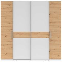 Spinta Fabio F71-SZF4D-BI/DASN, ąžuolo sp./balta sp., 215 cm x 60 cm x 210 cm