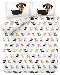 Patalynės užvalkalų komplektas Mijolnir Canis 162ELR9563, oranžinė sp./smėlio sp., 50 x 70 cm, 200 x 220 cm