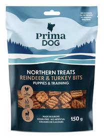 Skanėstas šunims Prima Dog Northern Treats Reindeer & Turkey Bits, kalakutiena/elnių mėsa, 0.15 kg