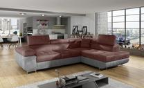 Kampinė sofa Anton Monolith 63 & Monolith 84, raudona sp./pilka sp., dešininė, 202 x 275 cm x 90 cm