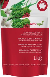 Amonio salietra augalams Baltic Agro, birios, 1 kg