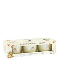 Žvakių rinkinys, aromatinė Yankee Candle Spun Sugar Flurries, 111 g, 3 vnt., balta sp.