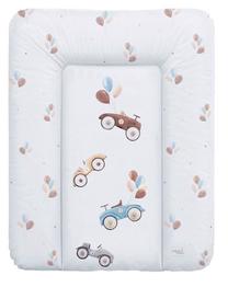 Vystymo lentos užvalkalas Ceba Baby Small Retro Cars Soft, 70 cm x 50 cm, balta sp.