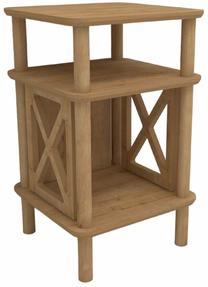 Столик Kalune Design Castagno, имитация древесины дуба цв., 38 см x 38 см x 64 см