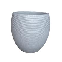 Puķu pods Domoletti RP17-695_S, cementa, Ø 28 cm, balta krās.