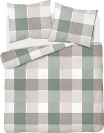 Patalynės užvalkalų komplektas Detexpol Cotton 5109A, balta sp./smėlio sp./žalia sp., 70 x 80 cm, 160 x 200 cm