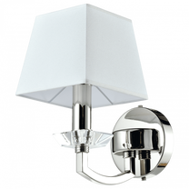 Valgusti seinale Cosmo Light Dubai W01353NI-WH, E14, 1 x 40 W, läbipaistev v./valge v. / kroom v.