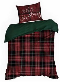Kalėdinis patalynės užvalkalų komplektas Noellie Merry Christmas PTT-019, raudonas/žalias, 140 x 200 cm
