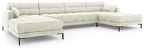 Sofa Micadoni Home Mamaia Velvet Panoramic, juoda sp., 383 x 185 cm x 75 cm