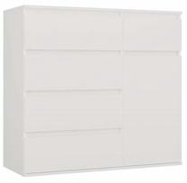 Komoda Malwa 1D5S, balta sp., 93 cm x 100 cm x 40 cm