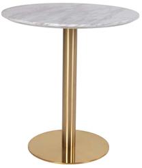 Valgomojo stalas House Nordic Bolzano, aukso sp./balta sp./marmuro sp., 70 cm x 70 cm x 75 cm