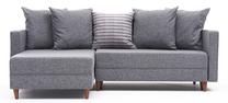 Kampinė sofa - lova Hanah Home Aydam 825BLC1715, šviesiai pilka sp., kairinė, 150 x 215 cm x 80 cm