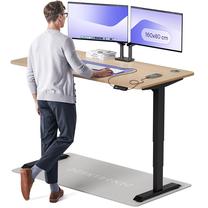 Datorgalds regulējams augstums Desktronic HomePro, 160 cm x 80 cm, 63 - 128 cm, melns krās./bamboo krās.
