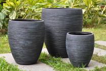 Puķu pods LT14275, keramika, Ø 38 cm, pelēka krās.