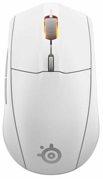 Bezvadu spēļu pele Steelseries Rival 3 Wireless Gen 2 62524, bluetooth / 2.4ghz, balta krās.