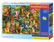Dėlionė Castorland Amazing Animals 030491, 29 cm x 40 cm, 300 vnt., įvairių spalvų