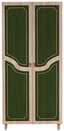 Spinta Kalune Design Stil 623, sonoma ąžuolo sp./žalia sp., 90 cm x 52 cm x 192 cm