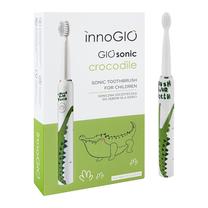 Elektrinis dantų šepetėlis InnoGIO GIOsonic Crocodile, balta sp./žalia sp.