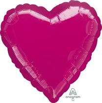 Fooliumist õhupall erikujuga Amscan Heart, fuksia (magenta) v.