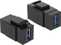 Торцевые Delock Keystone USB 3.0, черный цв.