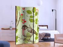 Širma Artgeist Bird And Lilies Vintage Pattern, įvairių spalvų, 135 cm x 172 cm