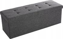 Pufas Songmics LSF47K, pilka sp., 38 cm x 76 cm x 38 cm