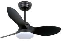 Lubinis ventiliatorius su lempa CristalRecord Stel Mini S, 20 W, 1 vnt., juoda sp.