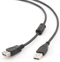 Vads Gembird USB / USB USB 2.0 A male, USB 2.0 A female, 4.5 m, melna krās.
