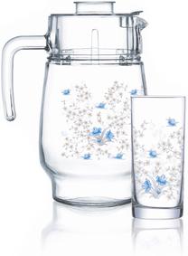 Ąsotis su stiklinėmis Luminarc Tropical Romantique, plastikas, 0.270 l, 7 vnt.