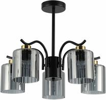 Светильник потолочный Candellux Lighting Visto 35-56122, E27, 5 x 40 Вт, черный цв. / черный цв.
