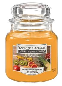 Žvakė, aromatinė Yankee Candle Home Inspiration Extotic Fruits, 20 - 30 h, 104 g, oranžinė sp.