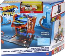 Автомобильная трасса Mattel Hot Wheels City Downtown Parking Garage Playset HDR28, многоцветный