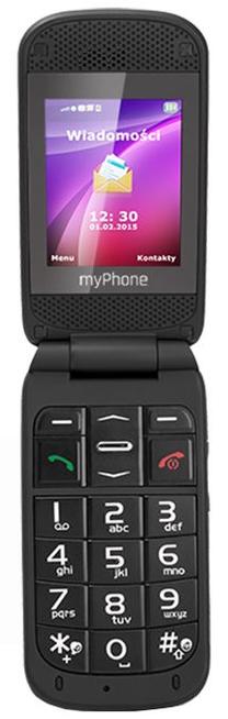 Telefons ar pogām MyPhone Metro, 8 GB, melns krās.