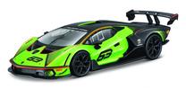 Игрушечная машина Bburago Lamborghini Essenza SCV12 18-28023, 1:24, черный цв./зеленый цв.