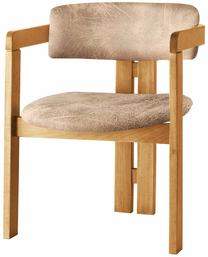 Valgomojo kėdė Kalune Design CO-041 974NMB1766, matinė, ąžuolo sp./smėlio sp., 49 cm x 58 cm x 76 cm